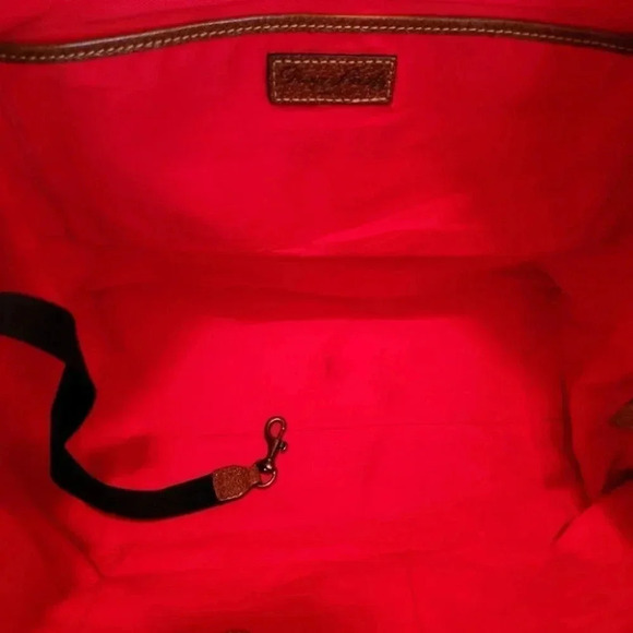 Vintage Dooney & Bourke Leather and Canvas Large Tote. - Picture 9 of 16